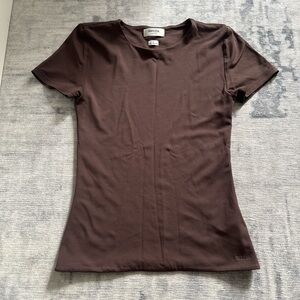 Aritzia Brown Contour Marvel T-shirt